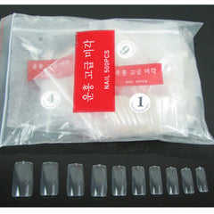 Monalisa 500Pcs False Nail Art Tips C-shape French Nail Tips