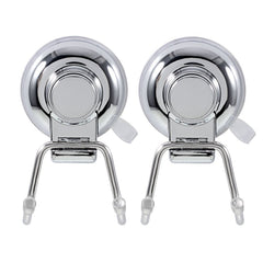 GEN Removable Stainless Waterproof Wall Mount Holder Suction Cup Hooks ( 1 Pair)