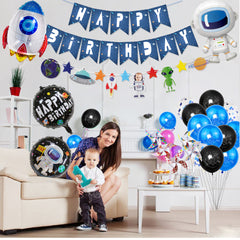 Outer Space Party Balloons Garland Kit Rocket Astronaut balloons Latex Balloons- Rocket Balloon Astronaut Balloon Space