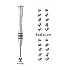 2 Sets Replacement Screws with Screwdriver for MacBook Pro 13 or 15 inch Retina Display A1398 A1425 A1502 2012-2015, Bottom Case Cover P5 Pentalobe Repair Tool Kit Laptop PC Computer