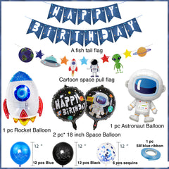Outer Space Party Balloons Garland Kit Rocket Astronaut balloons Latex Balloons- Rocket Balloon Astronaut Balloon Space