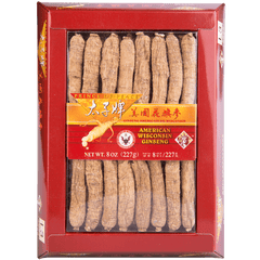 Prince of Peace Wisconsin American Ginseng Medium Large Long Roots, 8 oz
