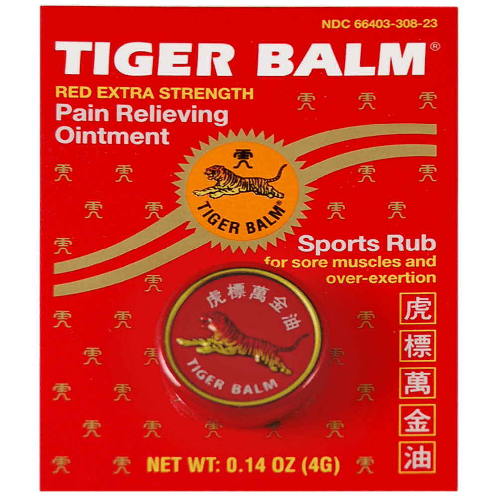 Tiger Balm Pain Relieving Red Extra Strength, 4g
