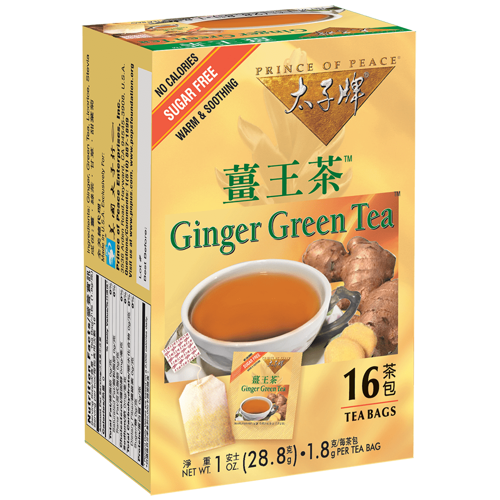 Prince of Peace Ginger Green Tea, 16 Tea bags