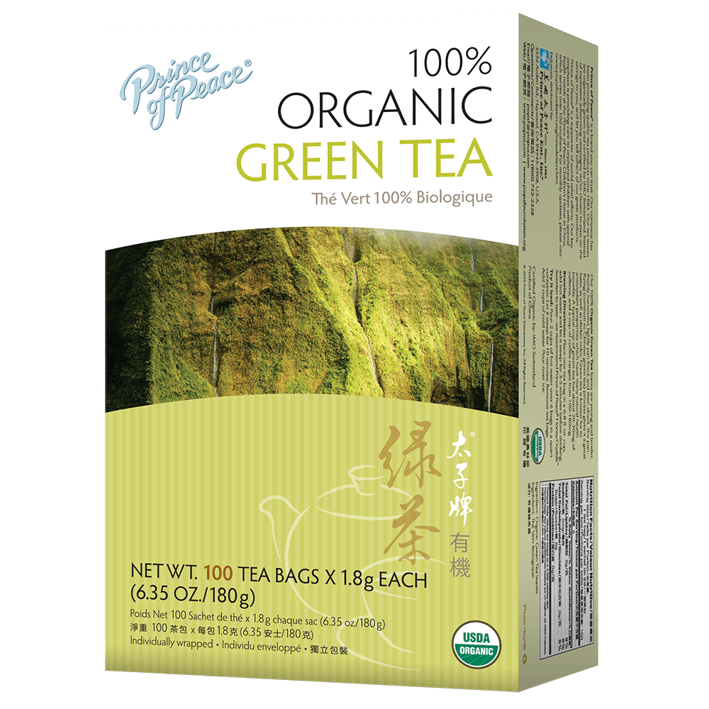 Prince of Peace Organic Green Tea, 100 Tea Bags