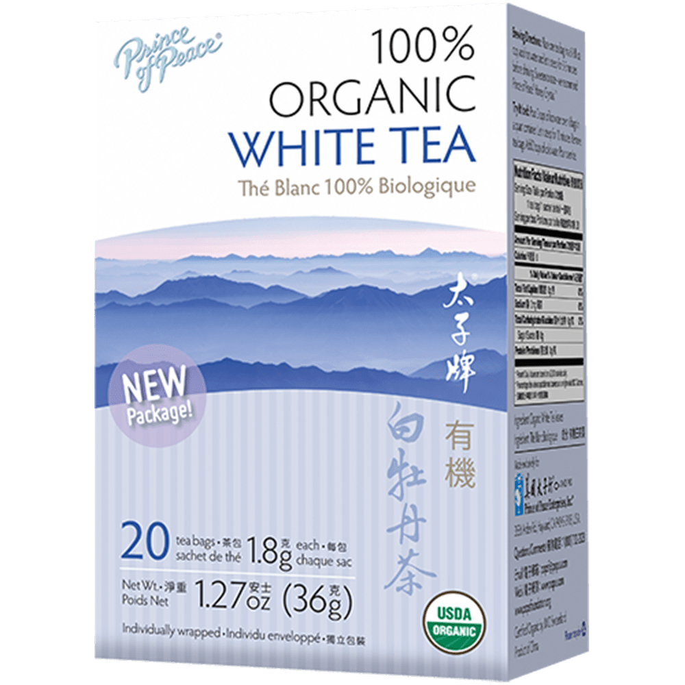Prince of Peace Organic White Tea, 20 Tea Bags