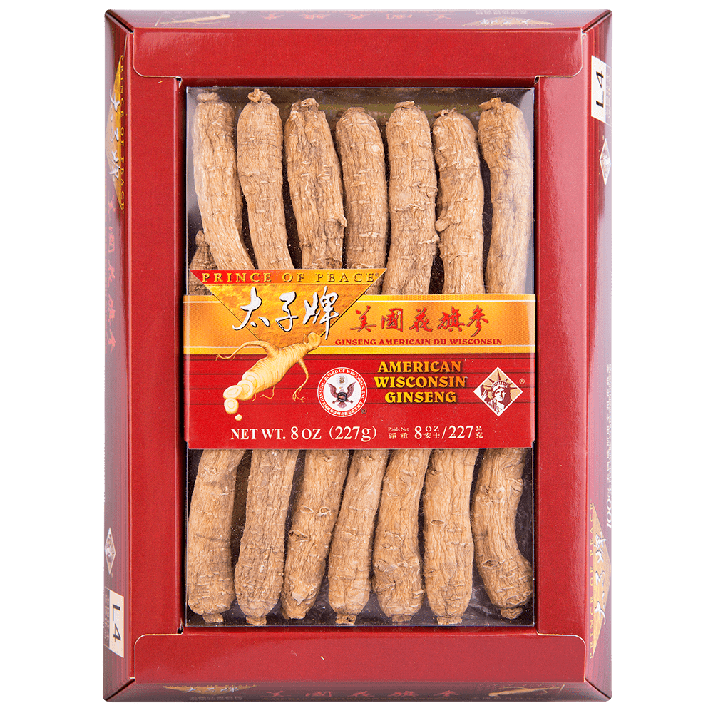 Prince of Peace Wisconsin American Ginseng Large Long Roots, 8 oz