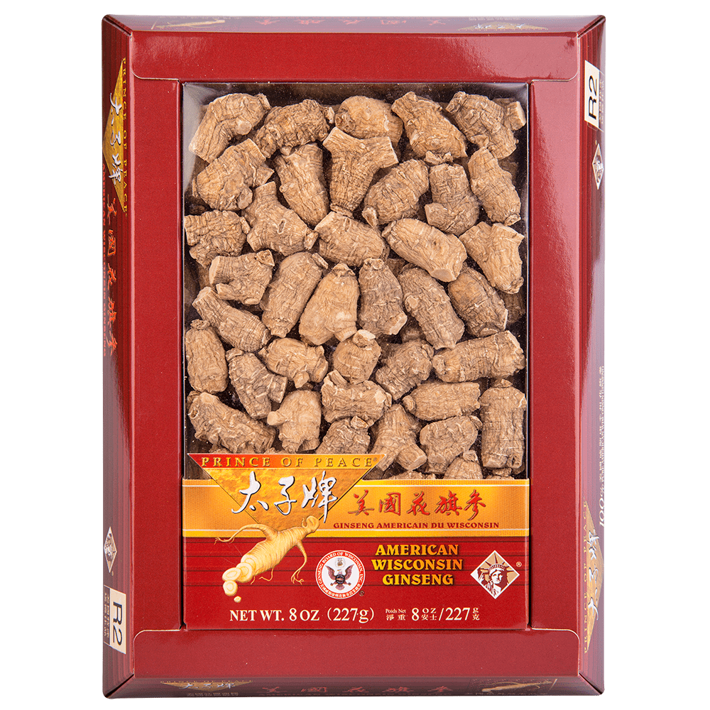 Prince of Peace Wisconsin American Ginseng Medium Round Roots, 8 oz