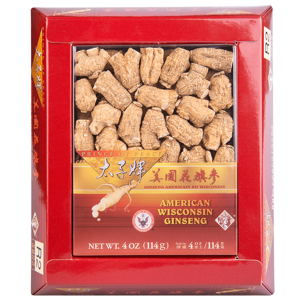 Prince of Peace Wisconsin American Ginseng Medium Round Roots, 4 oz
