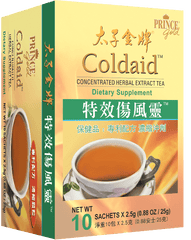 Prince Gold Coldaid - Concentrated Herbal Extract Tea, 10 Bags