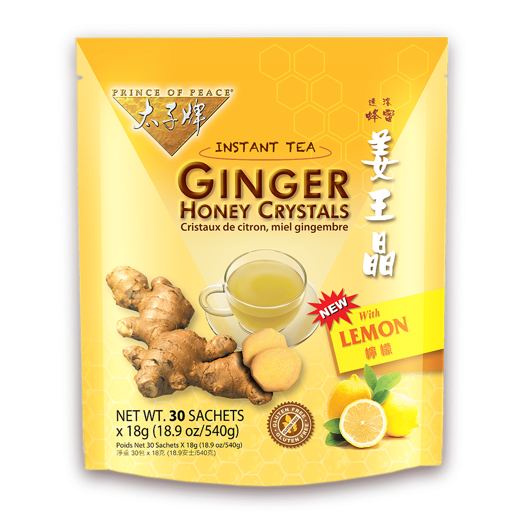 Prince of Peace Instant Lemon Ginger Honey Crystals, 30 Bags