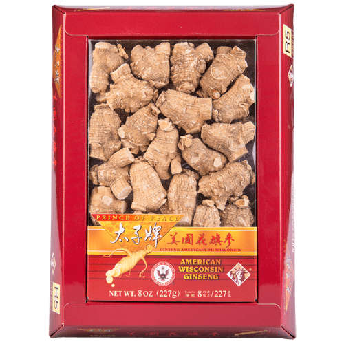 Prince of Peace Wisconsin American Ginseng Extra Large Round Roots, 8 oz