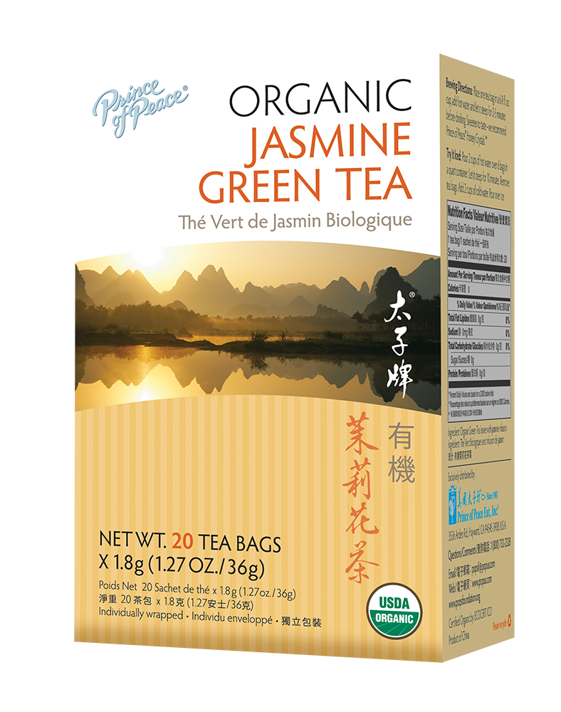 Prince of Peace Organic Jasmine Green Tea, 20 Tea Bags
