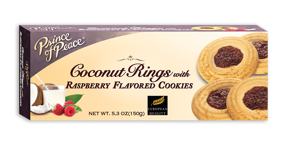 Prince of Peace Coconut Ring Raspberry Cookies, 5.3oz