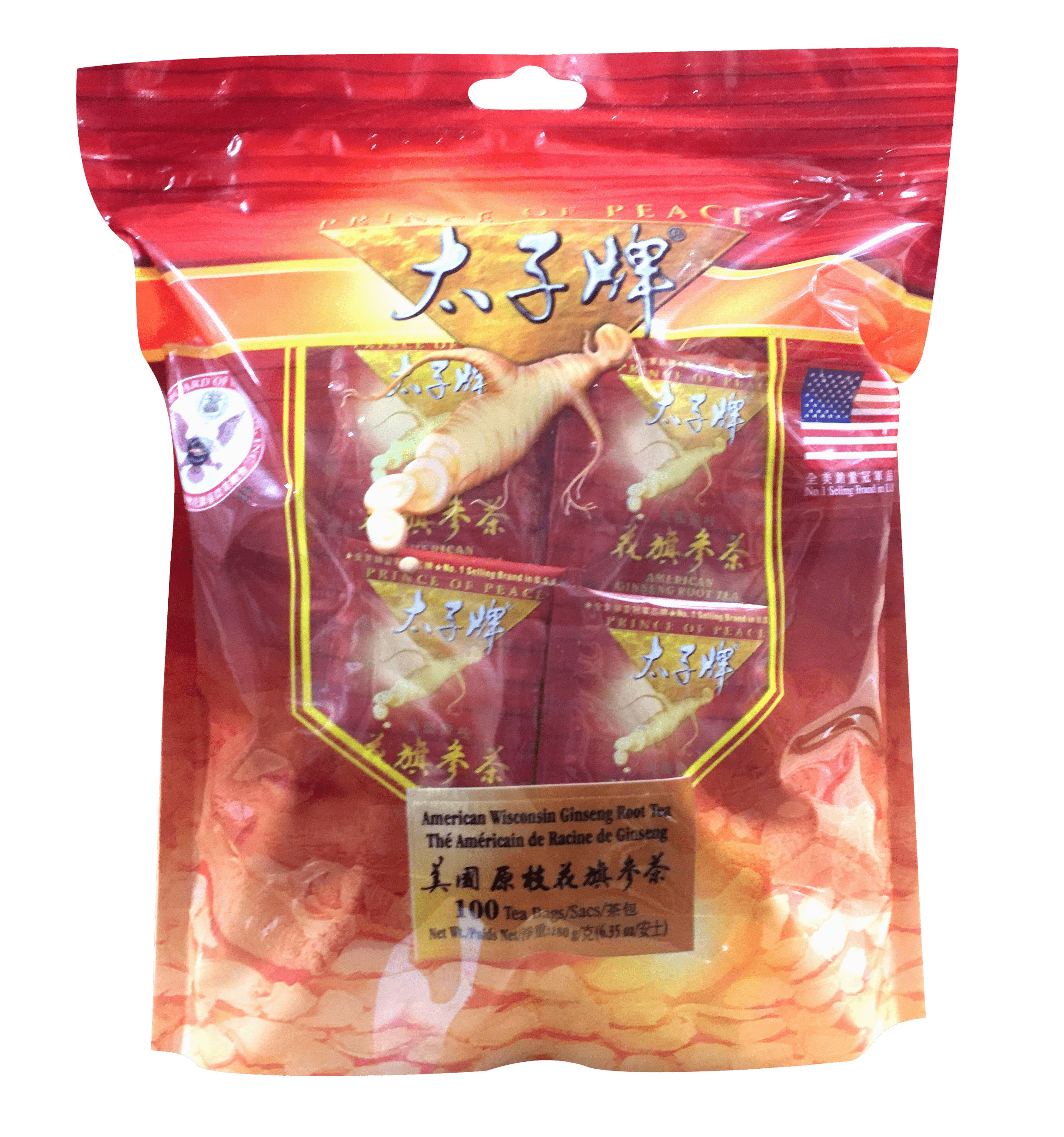 Prince of Peace American Ginseng Root Tea, 100 tea bags