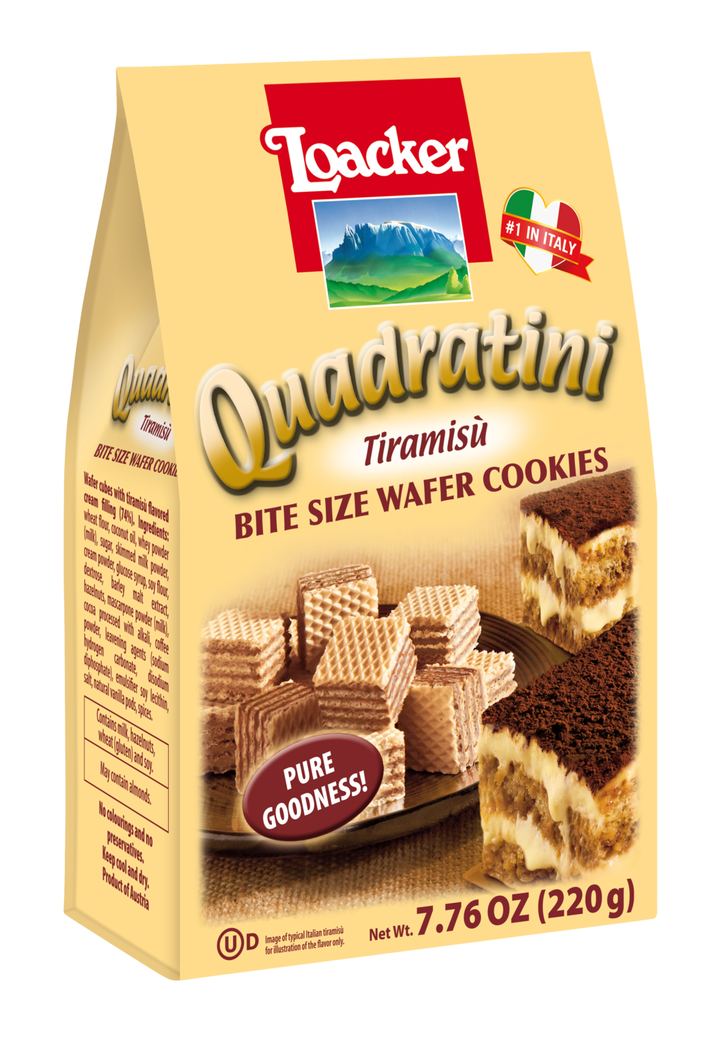 Loacker Tiramisu Quadratini, 7.76 oz