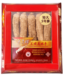 Prince of Peace Wisconsin American Ginseng 5 Year Jumbo Long Roots, 4 oz