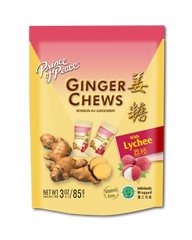 Prince of Peace Ginger Candy (Chews) With Lychee, 3 oz