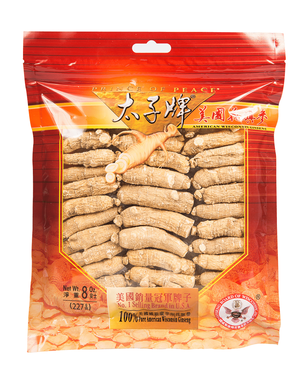 Prince of Peace Wisconsin American Ginseng Large Short Roots, 8 oz