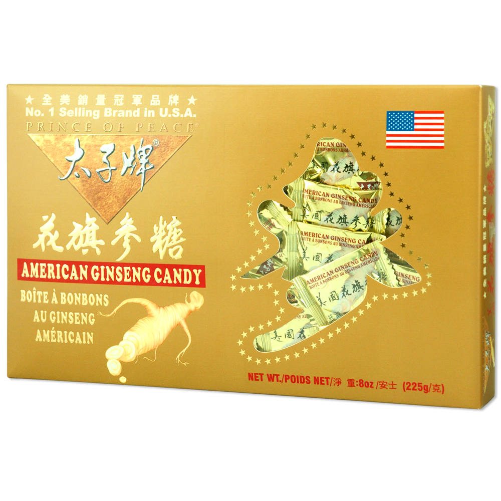 Prince of Peace American Ginseng Root Candy Gold Gift Box, 8 oz