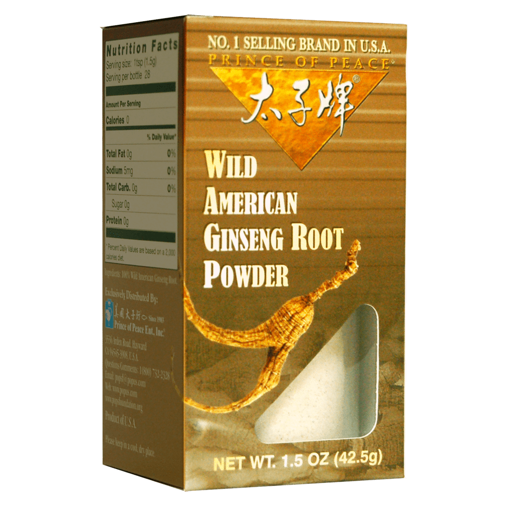 Prince of Peace Wild American Ginseng Powder, Gift Box 1.5oz
