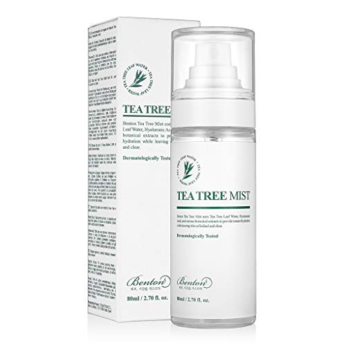 BENTON Tea Tree Mist 80ml (2.7 fl.oz.) - Tea Tree Leaf Water & Hyaluronic Acid Contained Skin Soothing and Moisturizing Facial Mist for Irritated Sensitive Skin
