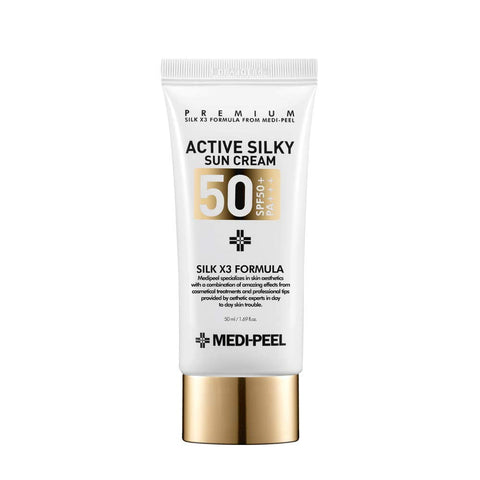 Medi-Peel Active Silky Suncream SPF50+ PA+++ 1.69 液量盎司韩国优质丝绸配方防晒乳液