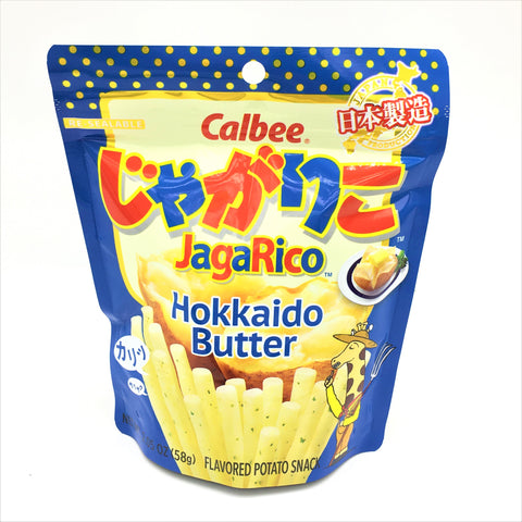 Calbee JagaRico 北海道黄油土豆零食，日本制造，2.05 盎司