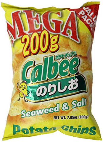 Calbee Seaweed and Salt Potato Chips, 7.05 Ounce