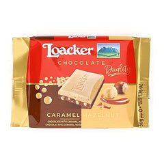 Loacker Chocolate Bar Duality Caramel Hazelnut, 1.76 Ounces x 12