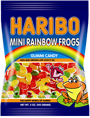 Haribo Mini Rainbow Frogs, 5 Oz.