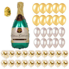 Champagne Bottle Balloon Kit, 36.6" Champagne Balloon & Balloons Assorted Colors