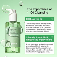 Veganifect Clean And Glow Green Barley LHA Deep Cleansing Oil 205ml