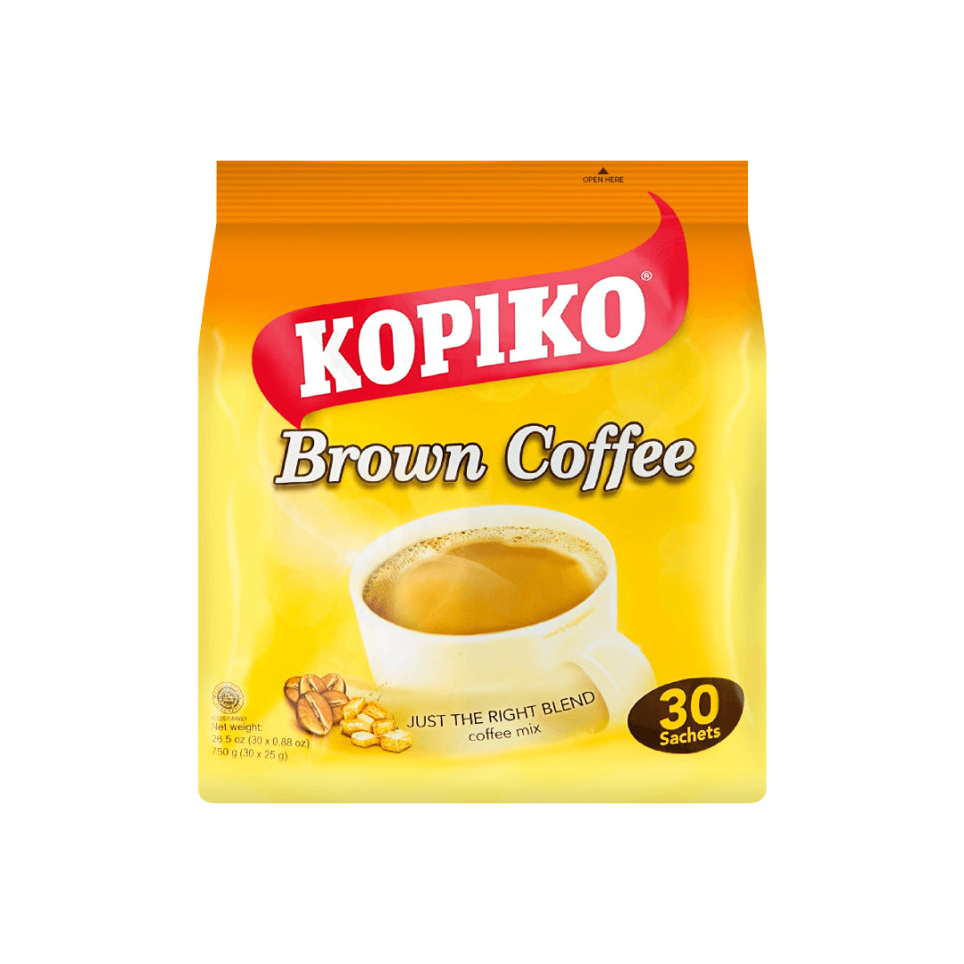 Kopiko Instant 3 in 1 Brown Coffee Mix with Creamer and Sugar 30 Count Per Bag
