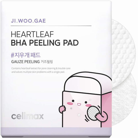 Celimax Ji.Woo.Gae Heartleaf BHA 去角质垫。顺滑但有效的 1 步去角质，60 片，125 毫升