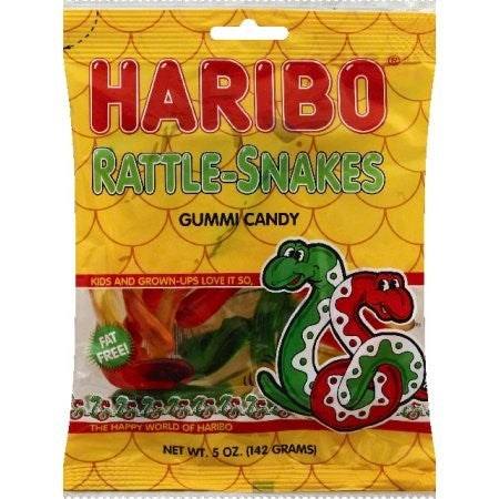 Haribo Rattle Snakes Gummy Candy, 5 Oz.