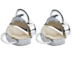 Stainless Steel Dumpling Ravioli Gyoza Dough Press Maker (2 Makers)