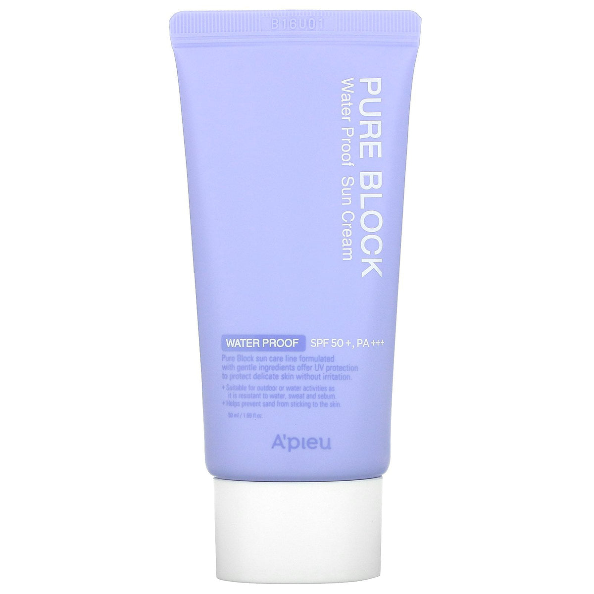 A'Pieu, Pure Block Water Proof Sun Cream, SPF 50+, PA+++, 1.69 fl oz (50 ml)