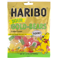 Haribo Gold-Bears Sour Original Gummi Candies, 4.5 Oz.