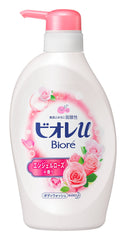 Kao Biore U Body Wash Liquid Soap Angel Rose Pump Bottle 480ml