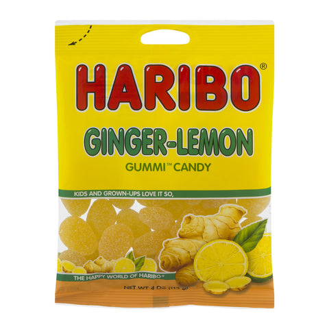 Haribo Ginger Lemon Gummy Candy, 4 Oz.