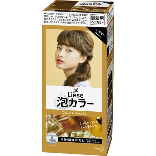 KAO Japan Liese Prettia Creamy Bubble Hair Color for Dark Hair European Series (French Beige)