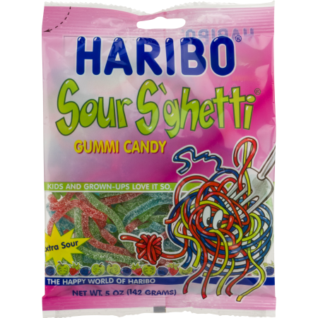 Haribo Sour & Ghetti Candy, 5 Oz.