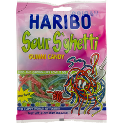 Haribo Sour & Ghetti Candy, 5 Oz.