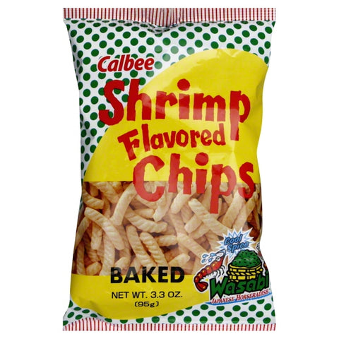 Calbee Shrimp Chips Baked, Wasabi 3.3 oz