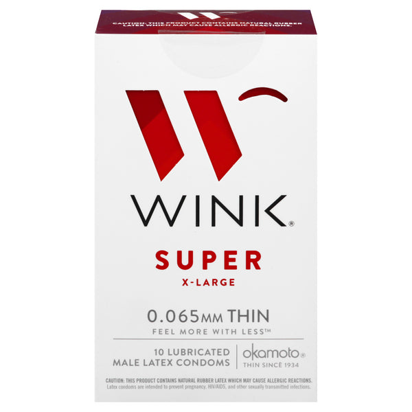 Wink Super XL Condoms - 10ct