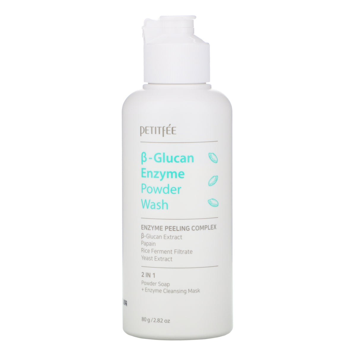 Petitfee B-Glucan Enzyme Powder Wash, 2.82 oz (80 g)