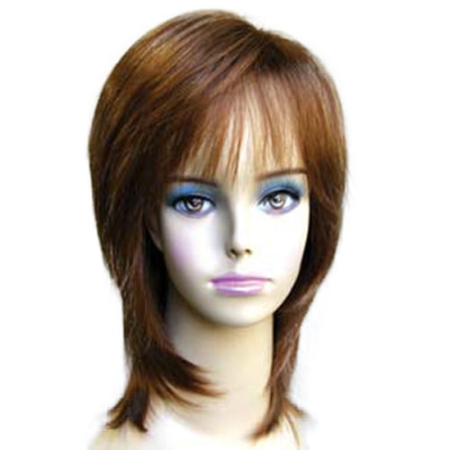 Fashion women medium straight E ELLEN professional wig Auburn