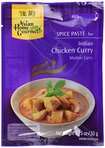 Asian Home Gourmet Indian Chicken Curry Spice Paste, 1.75oz (Pack of 6)