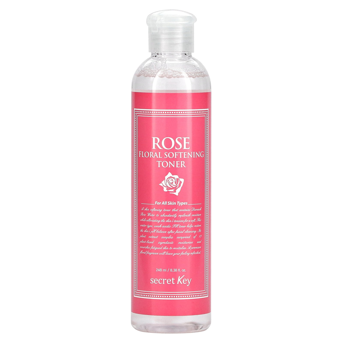 Rose Floral Softening Toner, 8.38 fl oz (248 ml), Secret Key
